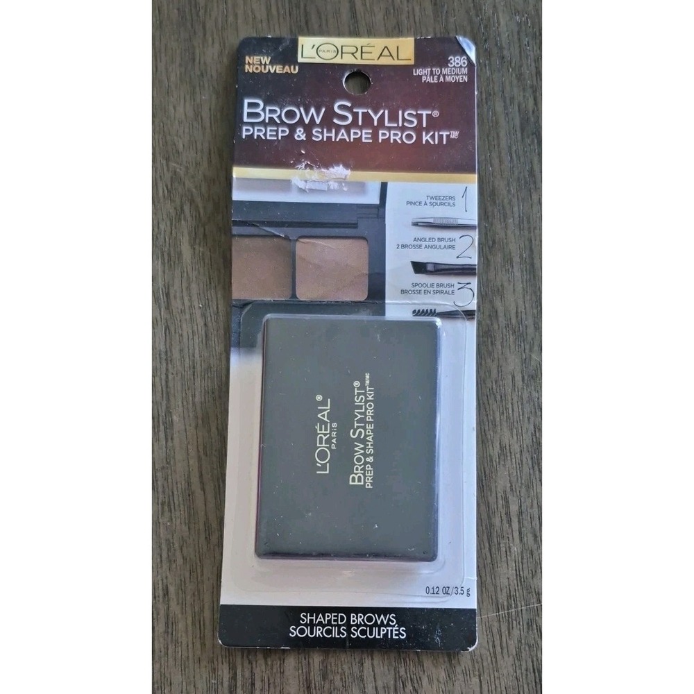 Loreal Brow Stylist Prep & Shape Pro Kit, 386 Light To Medium